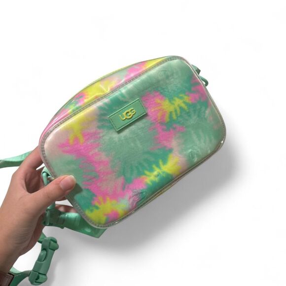 RARE UGG green & pink tie dye crossbody bag: Rare color combo - Picture 3 of 7